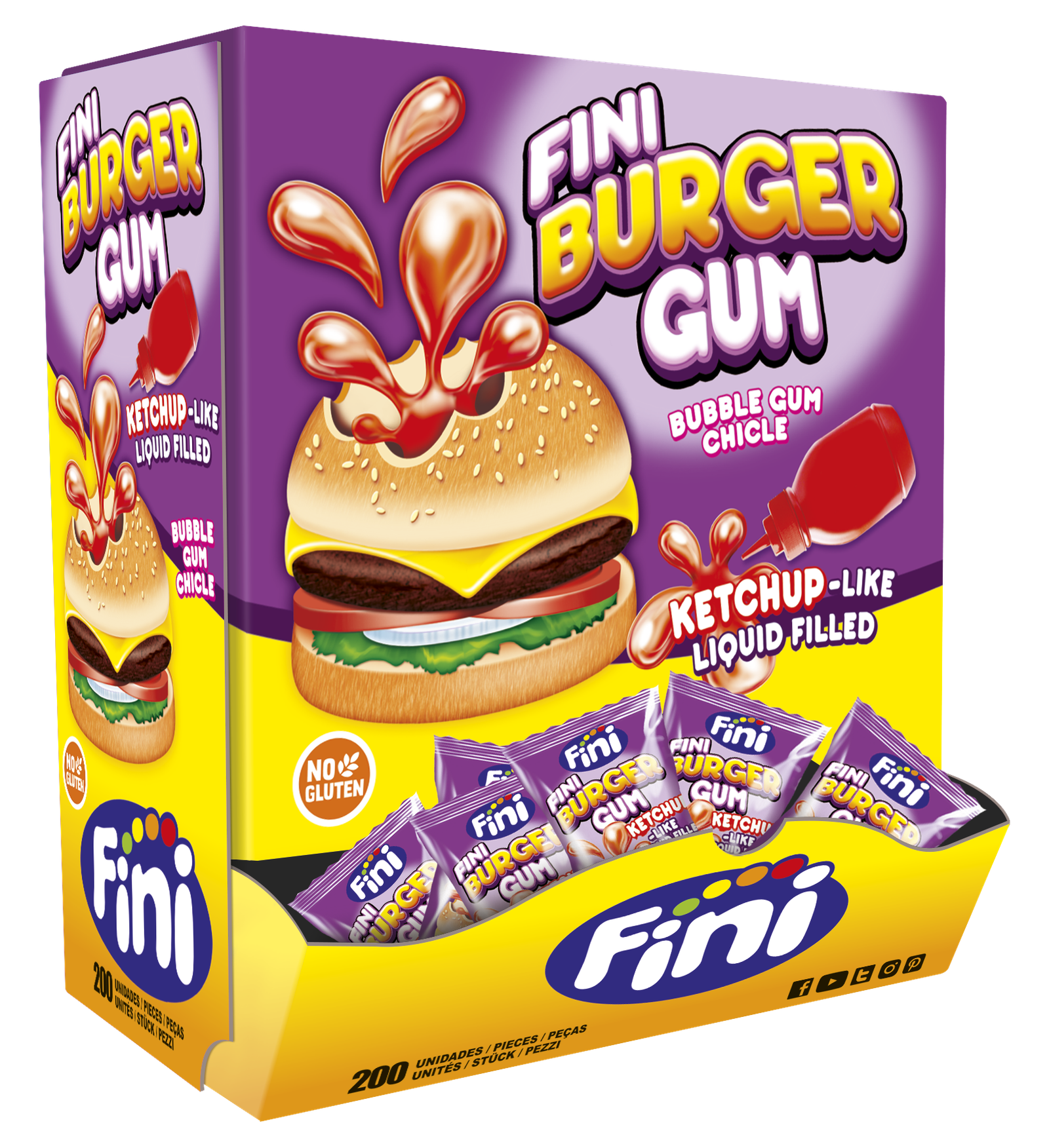 Fini Chicle Burguer 200u
