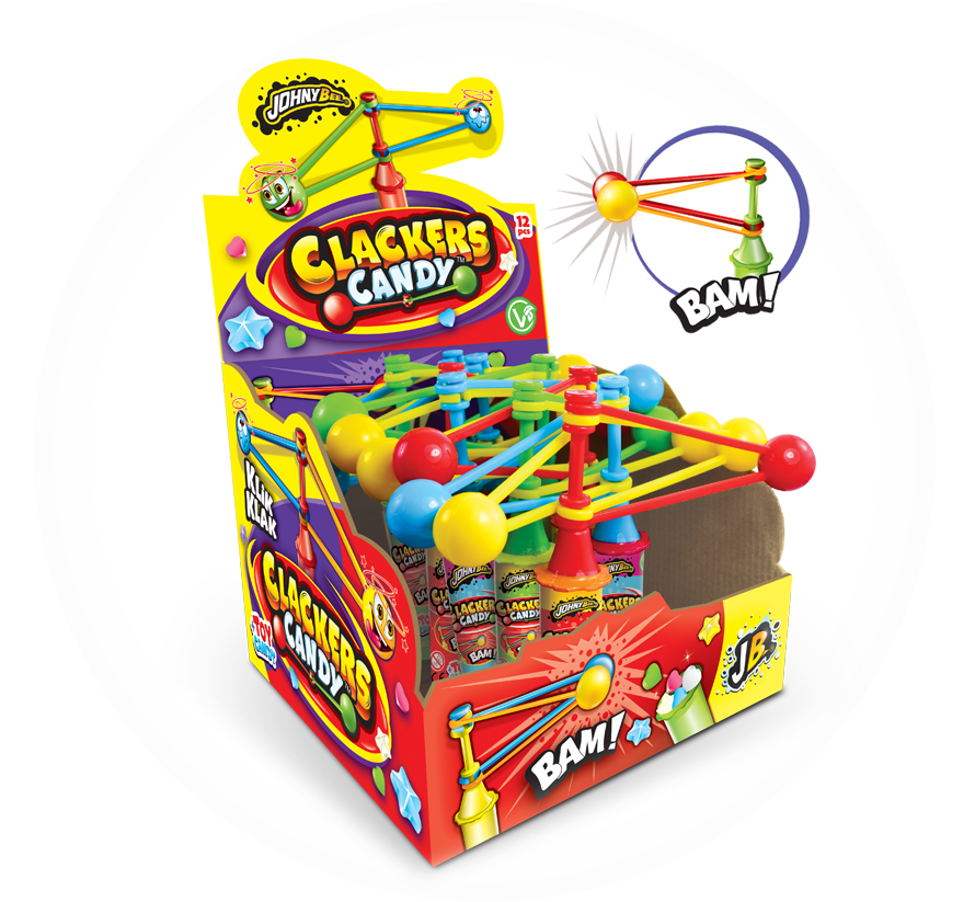 Caramelos Clackers Candy de Johny Bee 12u