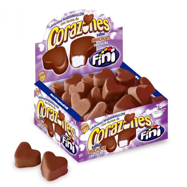 FINI CORAZONES CHOCOLATE SIN GLUTEN 75Un.