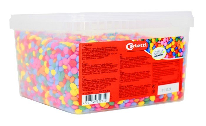 CARLETTI MINI GRAGEA CHOCOLATE COLORES 2.5KG - imagen 3