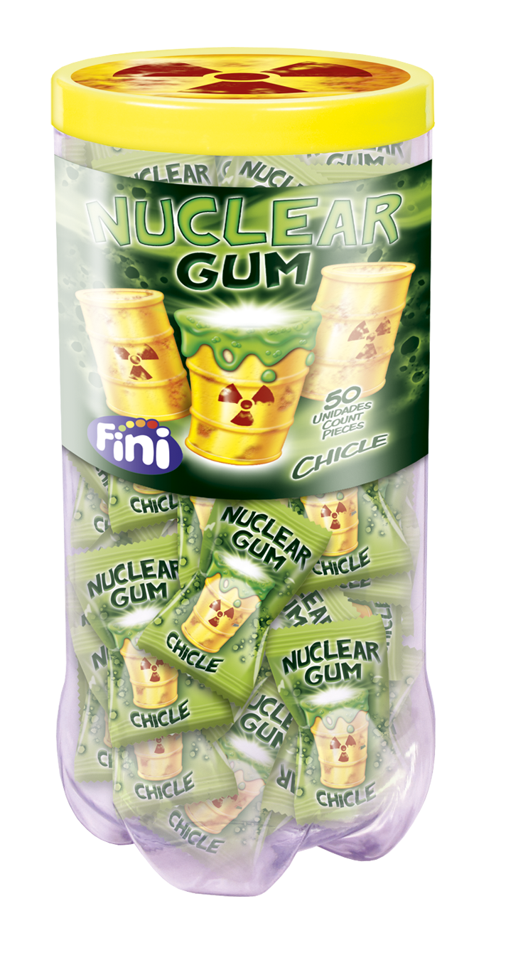 Fini Chicle Nuclear Gum Tarro  Sin Gluten 50u
