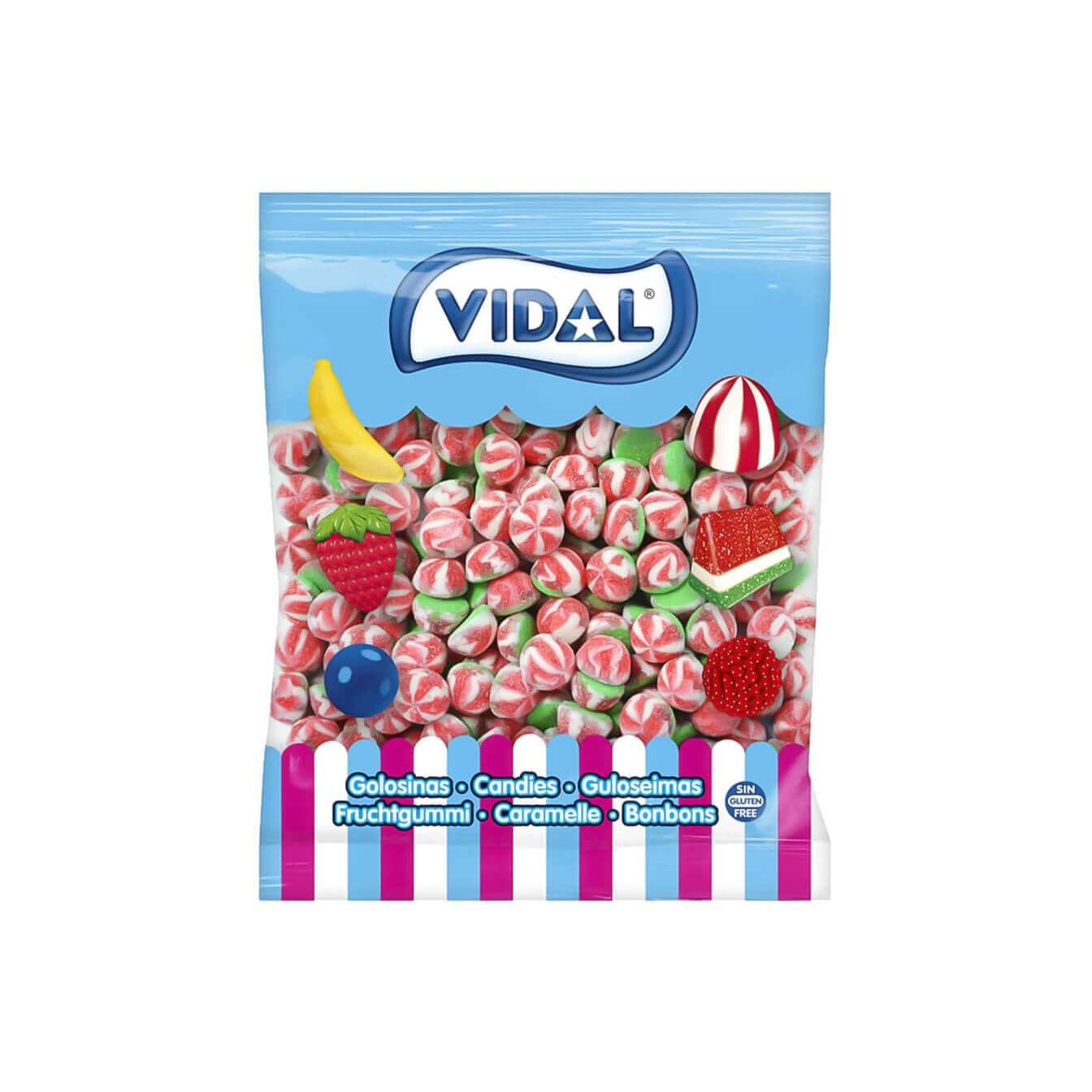 Vidal Besos Twist Sandia Sin Gluten 250u