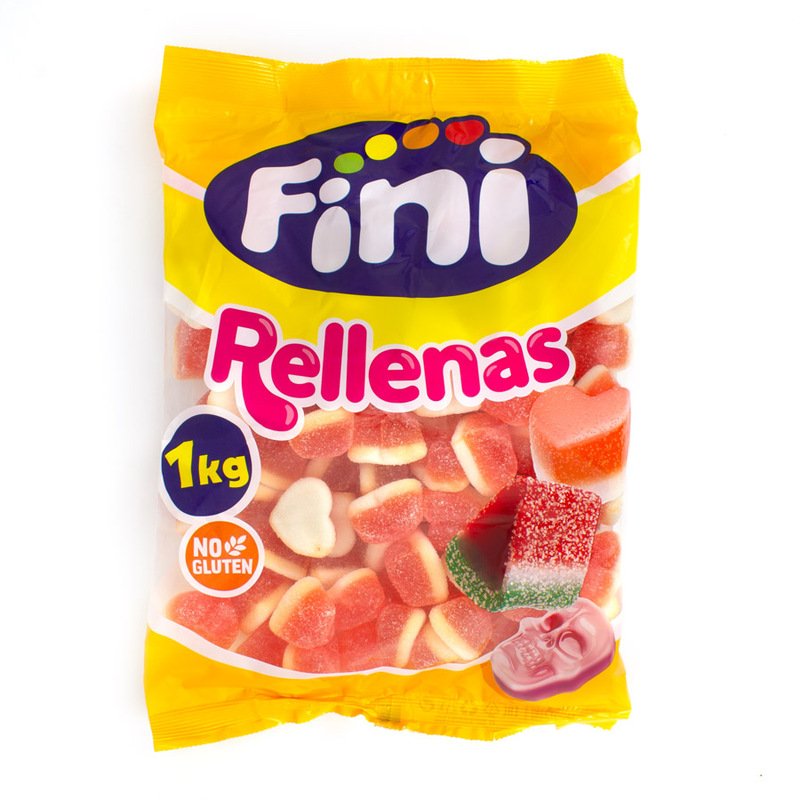 FINI CORAZON MELOCOTON RELLENO 1KG SIN GLUTEN