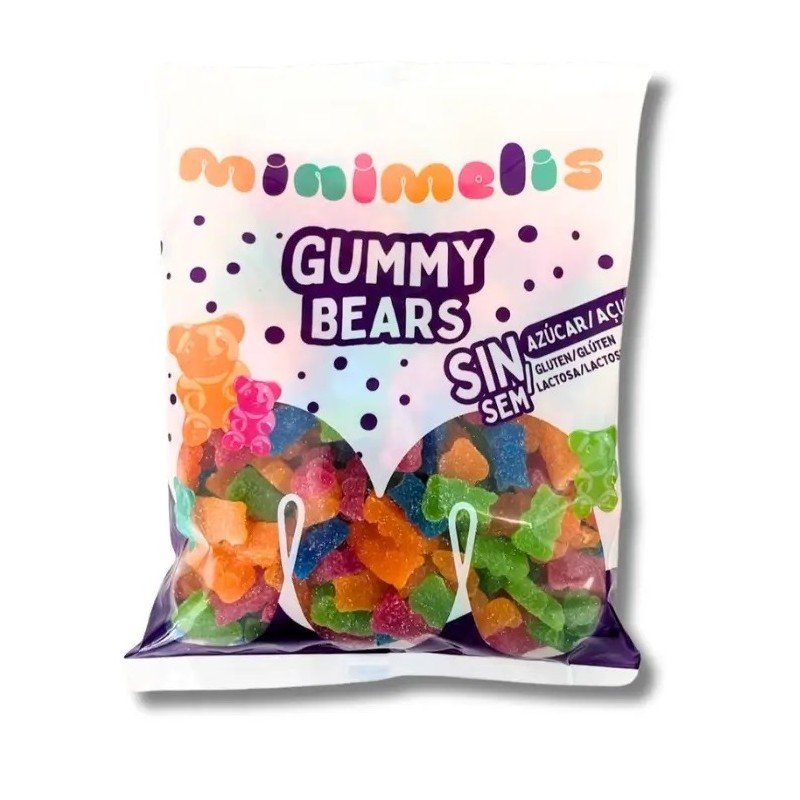 MINIMELIS OSITOS REBOZADOS MULTICOLOR S/AZUCAR 1KG - imagen 2