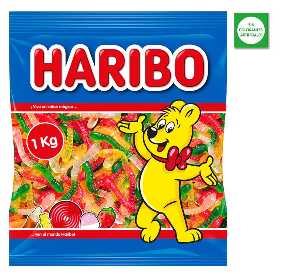 Haribo Gusanos Brillo Bolsa 1kg