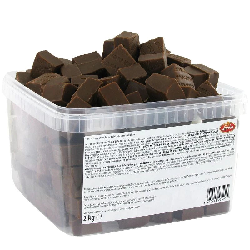 LONKA FUDGE CHOCOLATE TARRRO 2KG SIN GLUTEN