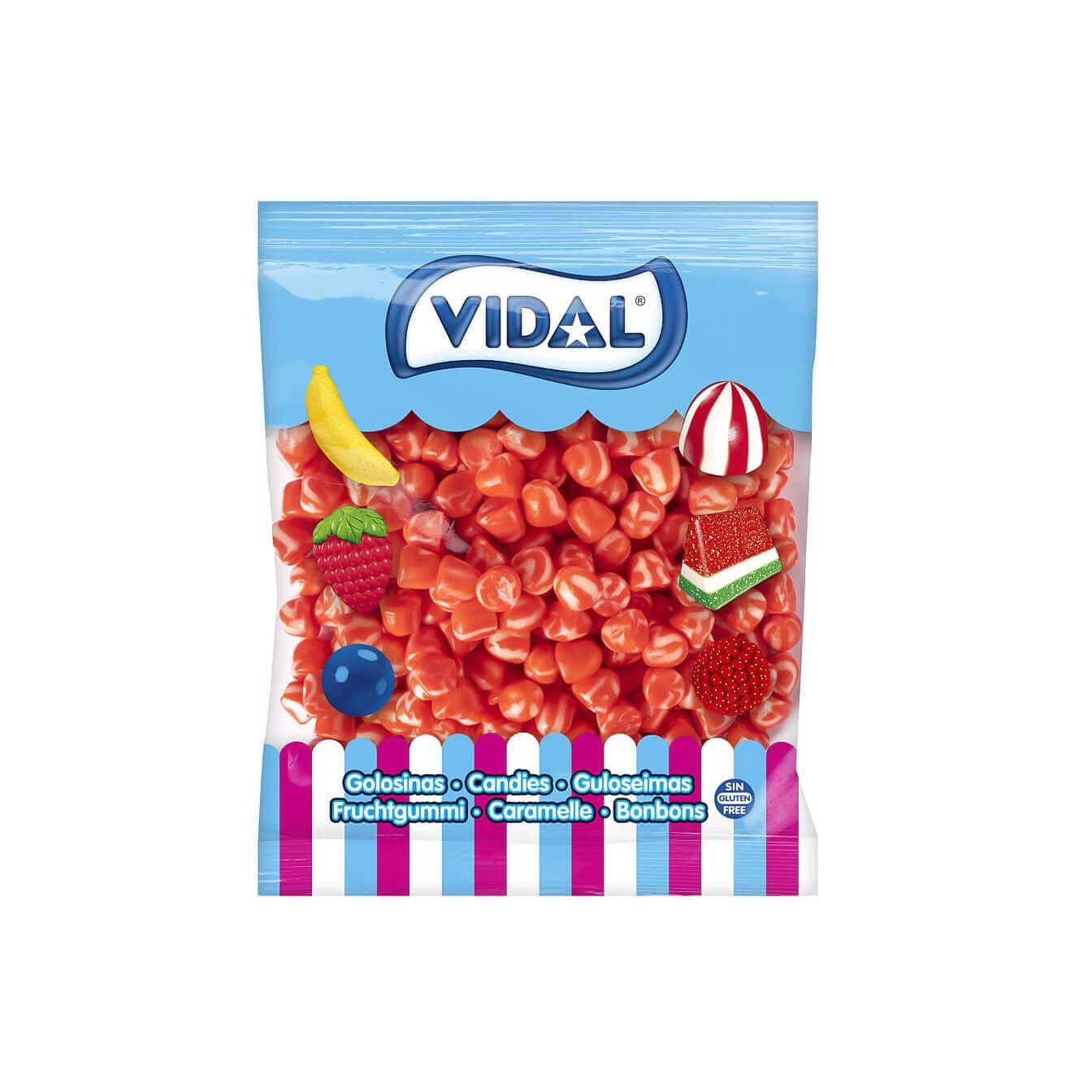Vidal Mini Besos Twist Sin Gluten 1kg